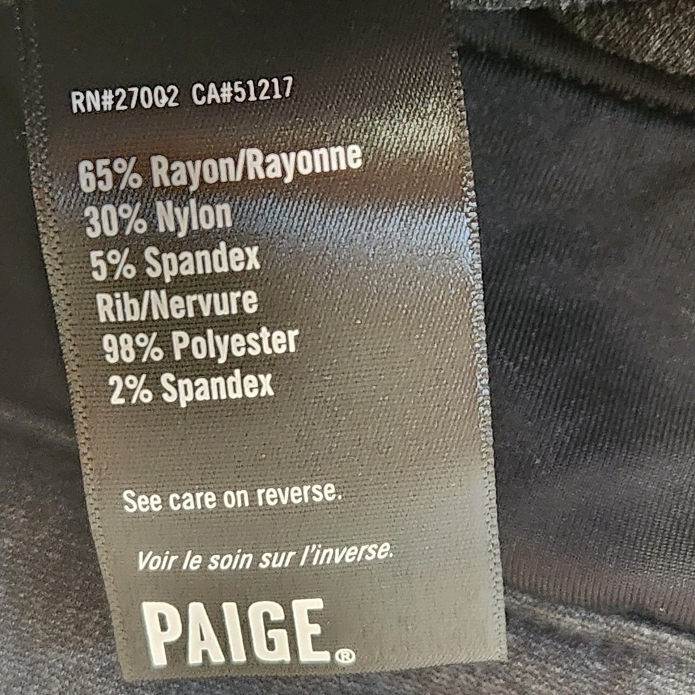 Paige Pants Mens 32 Gray Elmwood Jogger Iced Black Stretch Golf Sweatpants - Picture 10 of 16